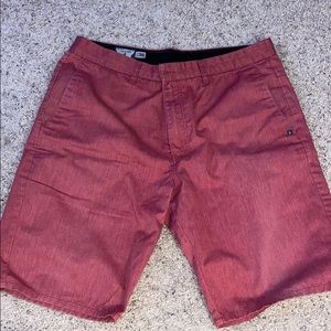 Red Volcom men’s shorts